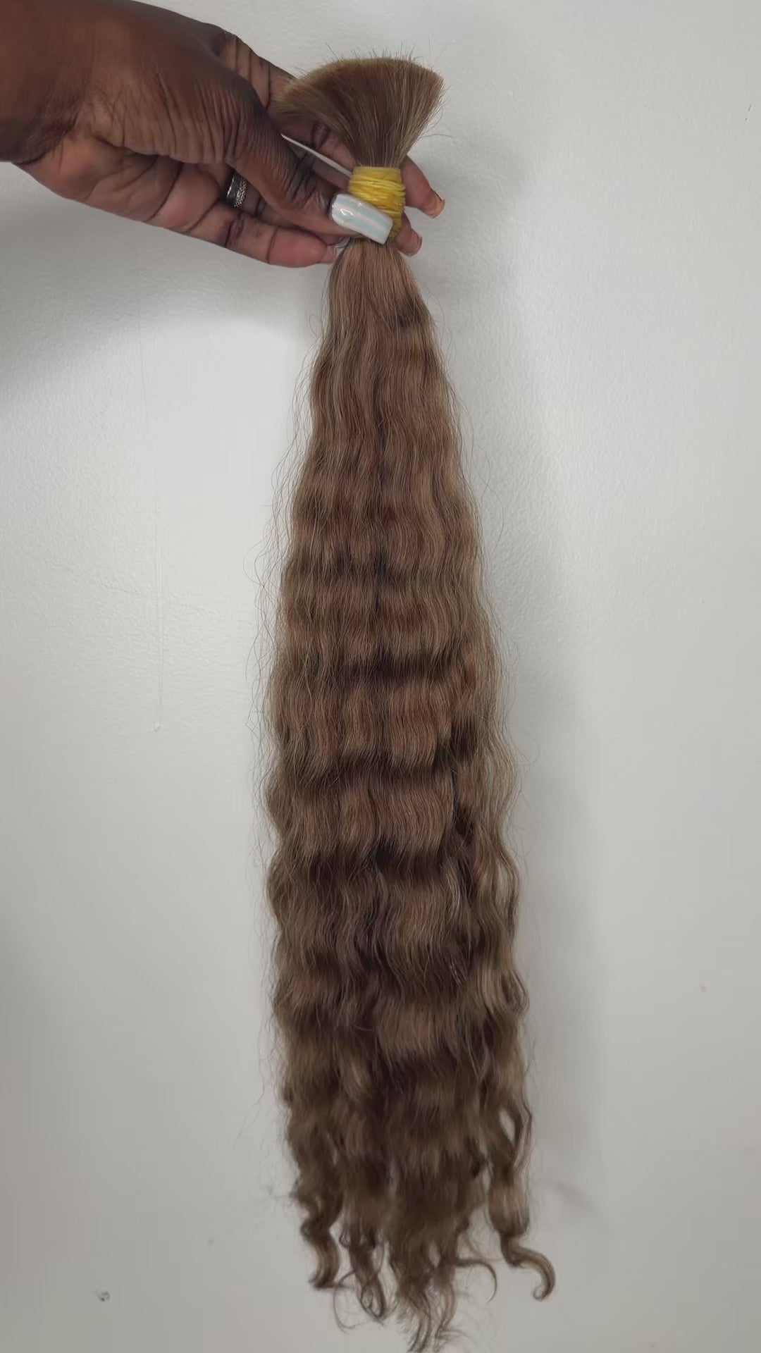 Sandy Blonde RAW Cambodian Curly Wave Bulk &amp; Braiding Hair – 100% Human Hair