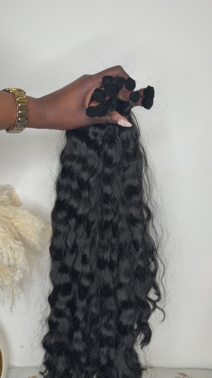 Bulk/ Braiding Hair : RAW Cambodian Curly Wave